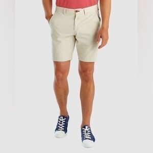 Johnnie-O Santiago Cotton Stretch Shorts in a beige color